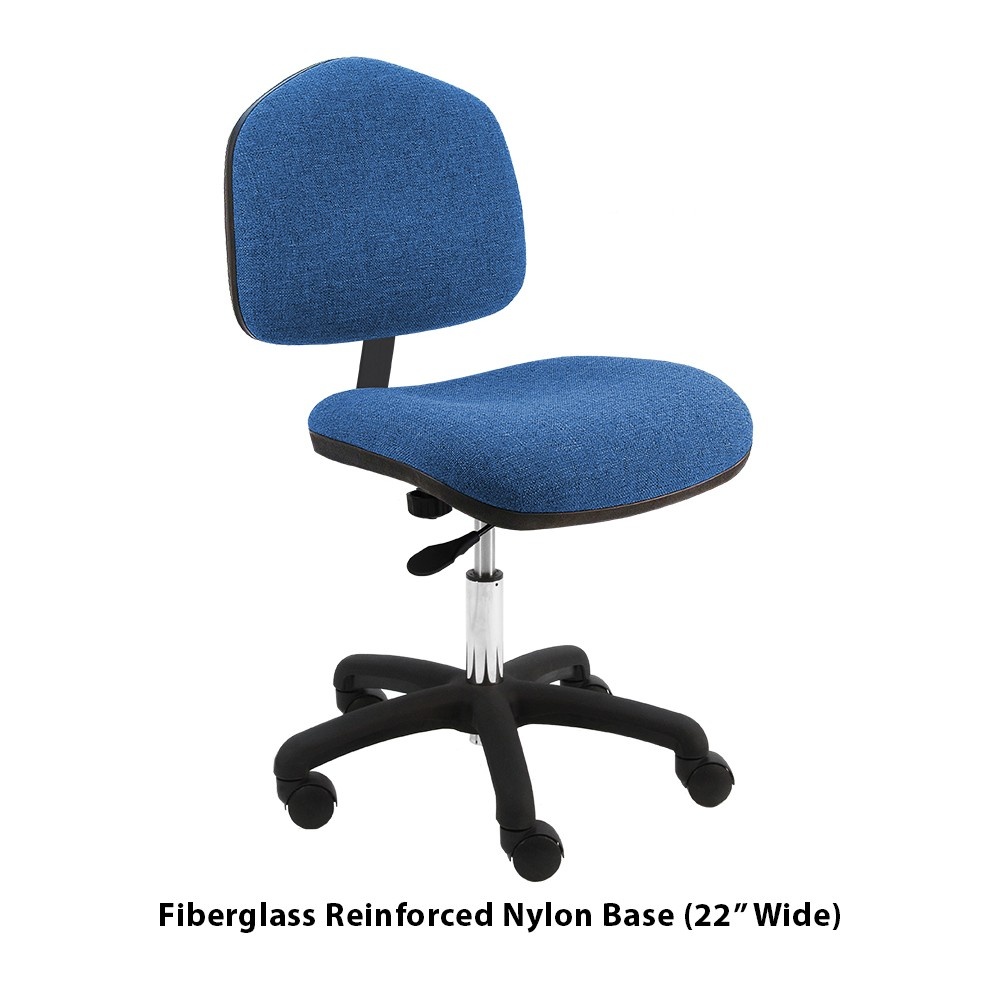 Industrial Task Desk Height Chair with Large Seat & Back, Fabric